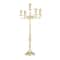 Gold Aluminum Traditional Candelabra, 24" x 13" x 13"